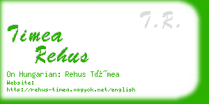 timea rehus business card